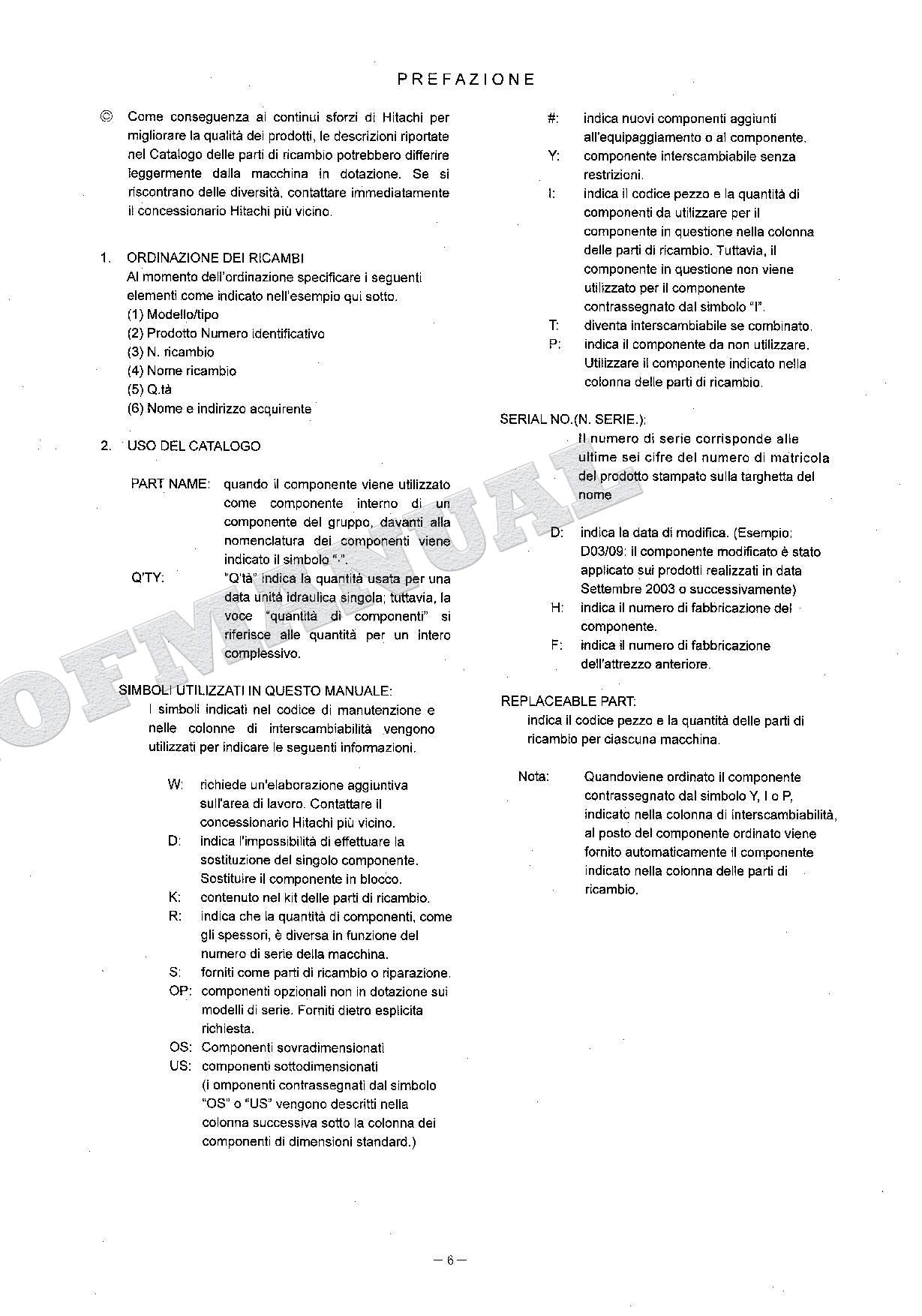 HITACHI ZAXIS ZX160LC-3 Innner Excavator Parts Catalog Manual