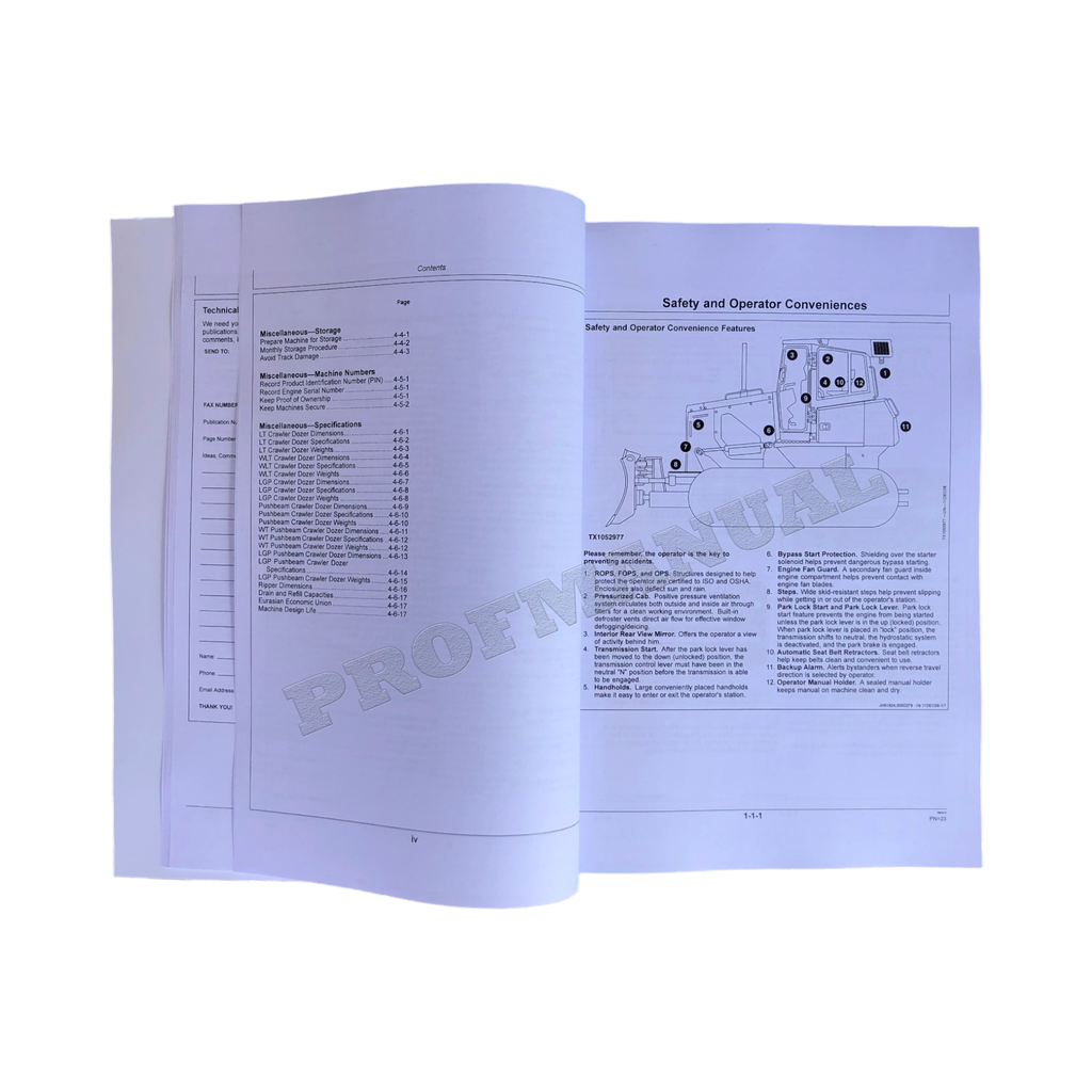 MANUAL DEL OPERADOR DE LA TOPADORA SOBRE ORUGAS JONH DEERE 850J + ¡BONIFICACIÓN! 