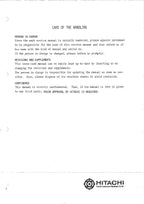 HITACHI WH051 Excavator Service Manual