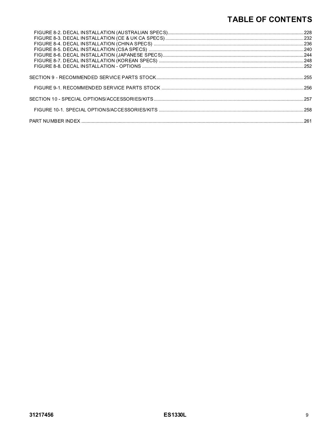 Manual del catálogo de piezas del elevador de tijera JLG ES1330L 31217456