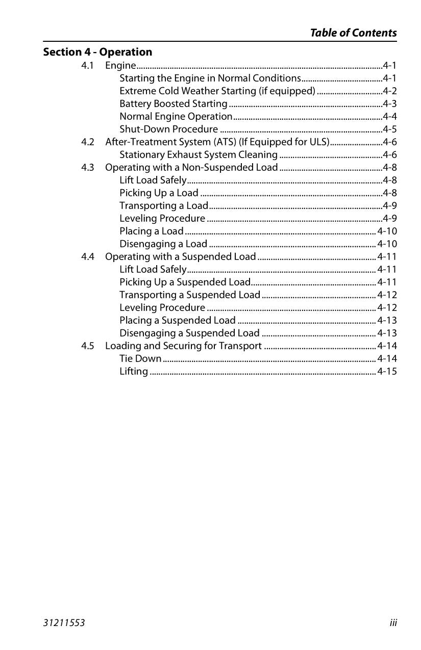 Manual del operador de mantenimiento de manipuladores telescópicos JLG 1644 1732 7013H 8010H 31211553