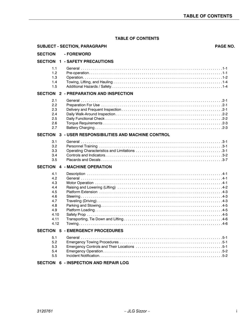 JLG 1532E3 1932E3 2033E3 2046E3 2646E3 2658E3 Lift Operators Manual 3120761
