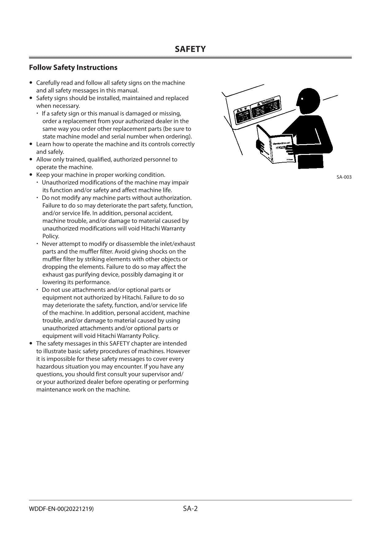 Manual de reparación y servicio del taller de excavadoras Hitachi ZX280-5G ZX280LC-5G