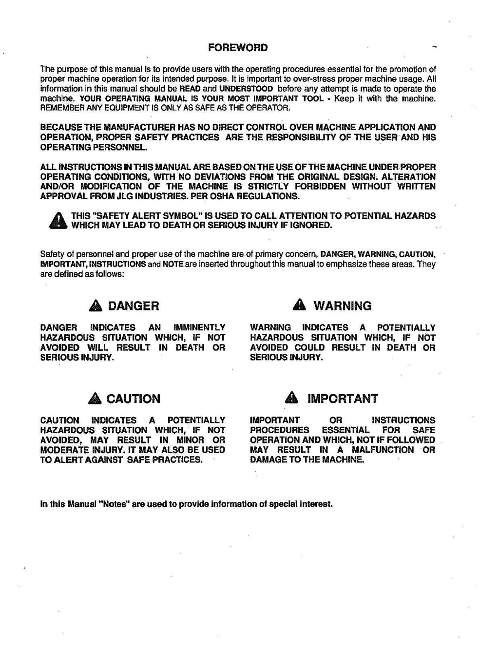 Manual del operador de mantenimiento y operación de elevadores de tijera JLG 60H 70H