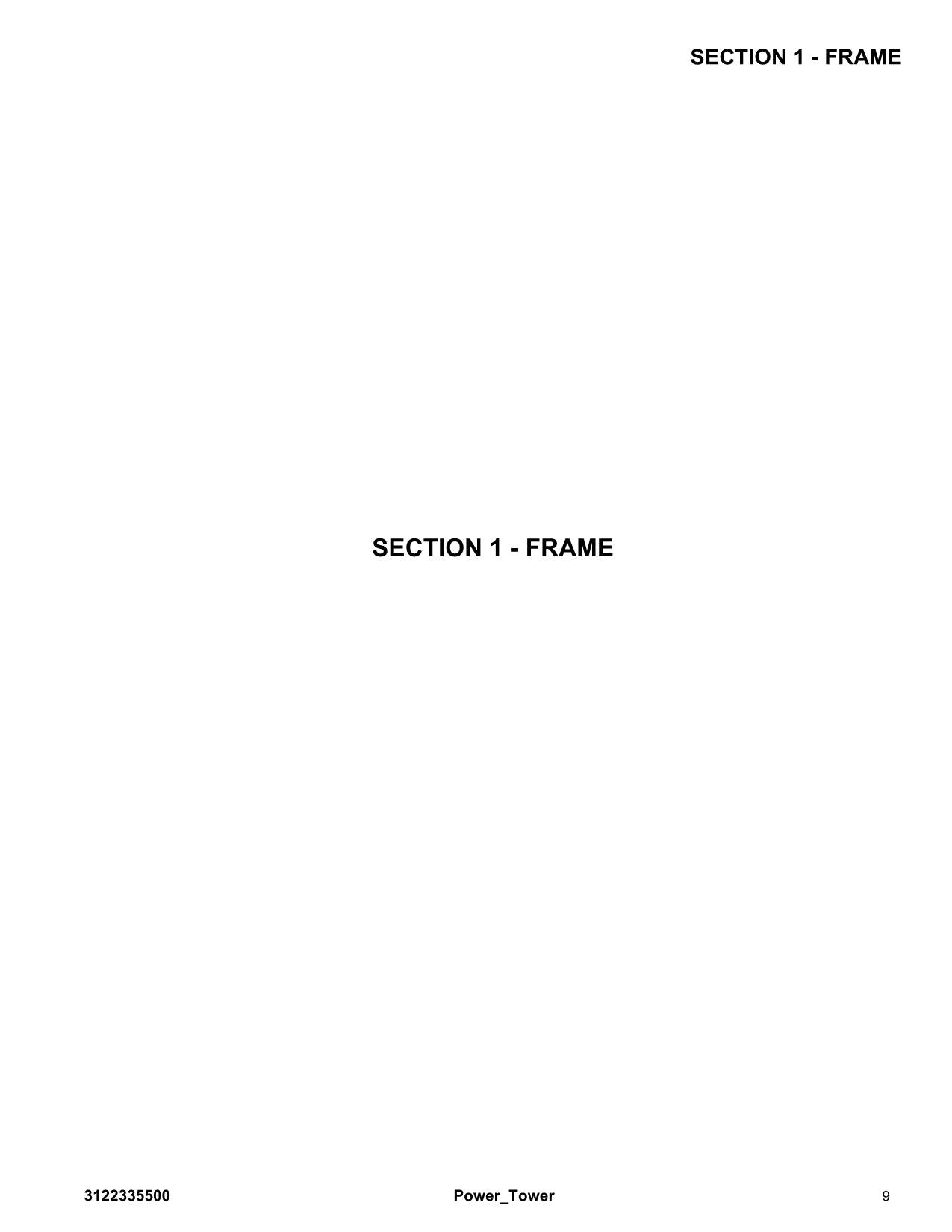 JLG POWER TOWER CS Parts Catalog Manual SN P900014859 to Present