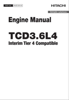 Hitachi TCD3.6L4 Interim Tier 4 Compatible Wheel Loader Engine Manual