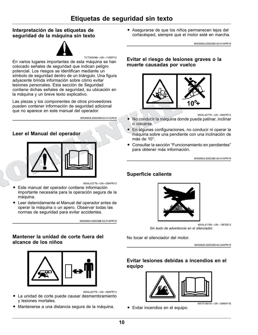 John Deere X750 X754 X758 Tractor Manual del Operador Español SN 080001-