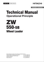 Hitachi ZW550-5B Wheel Loader Technical Manual Operational Principle TONHF-EN-00