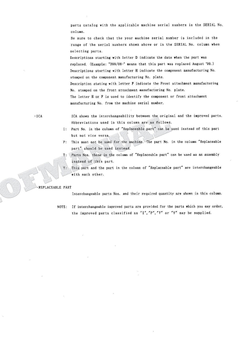 HITACHI EX135UR-5 EX135US-5 EX140US-5 Excavator Parts Catalog Manual