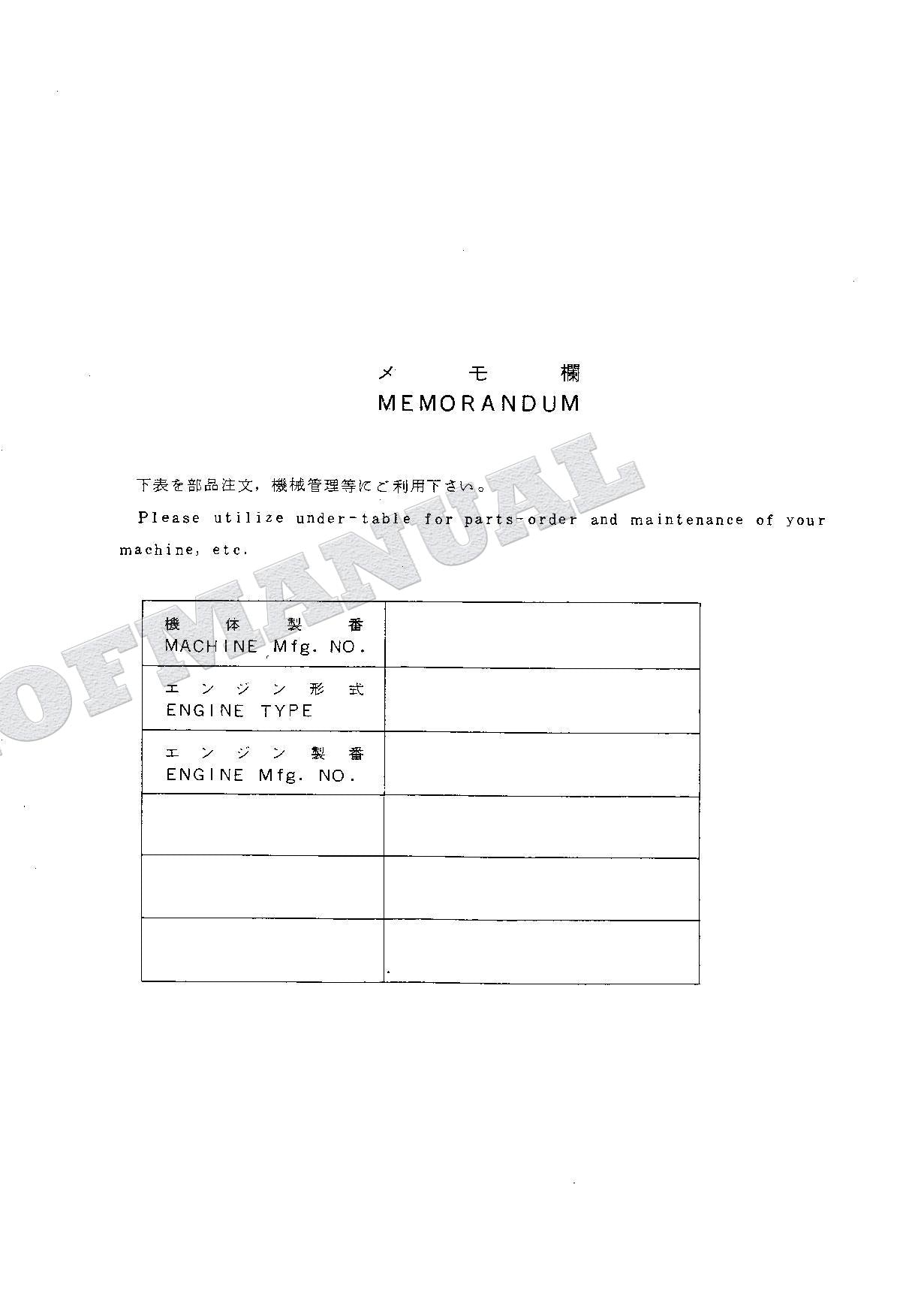 HITACHI EX100M Excavator Parts Catalog Manual SN 02001-