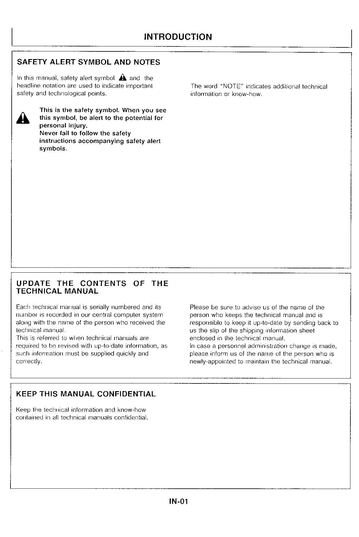 HITACHI EX60-2 Excavator Service Manual