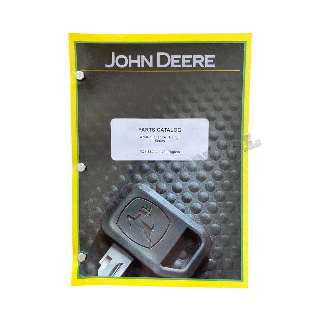 CATÁLOGO DE PIEZAS DEL TRACTOR JOHN DEERE X758 MANUAL + ¡BONIFICACIÓN! 