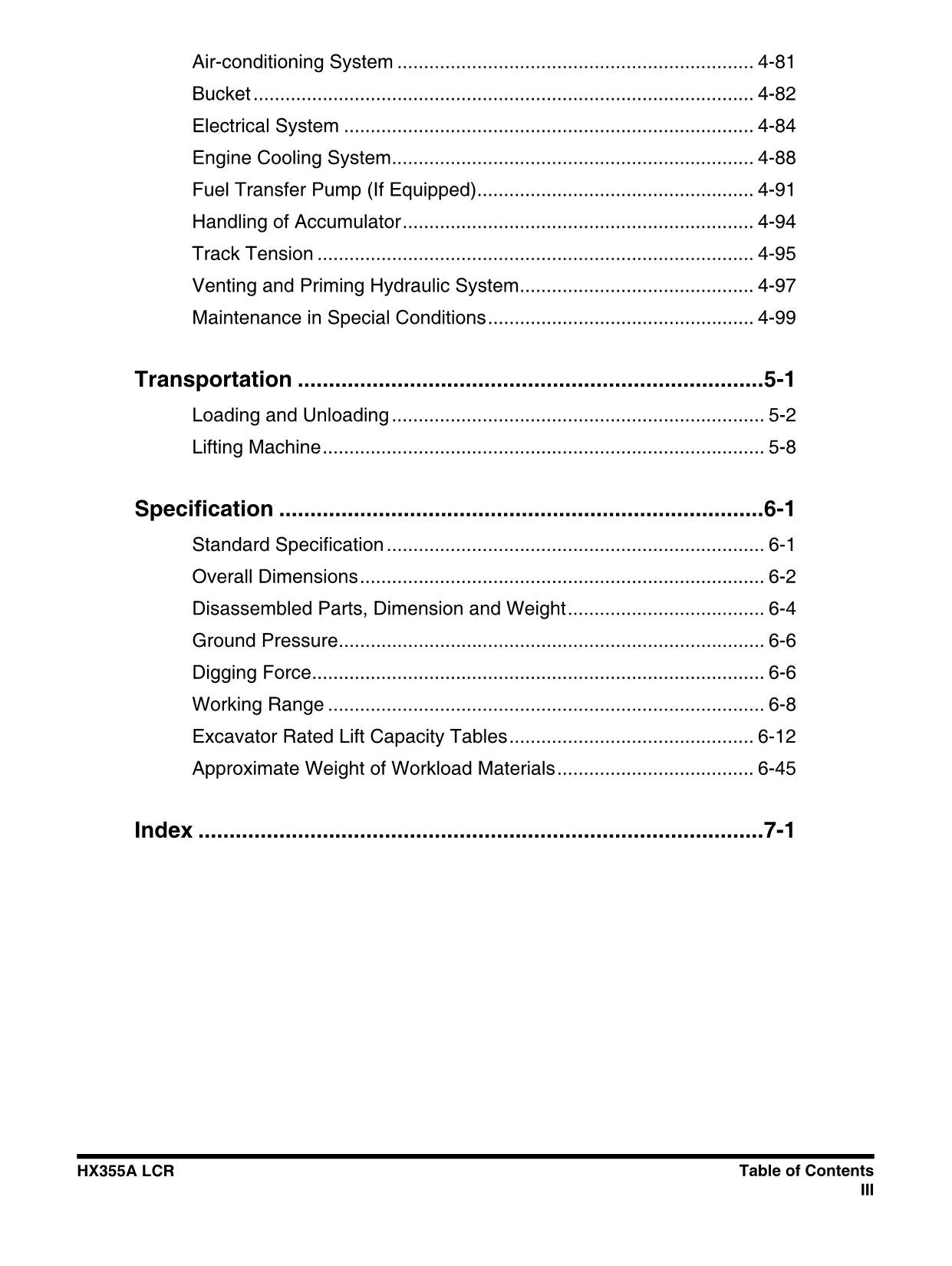 Hyundai HX355ALCR CRAWLER EXCAVATOR Operators Maintenance Manual