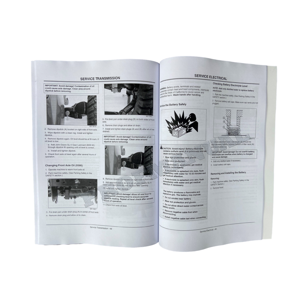MANUAL DEL OPERADOR DEL TRACTOR JOHN DEERE X495 X595