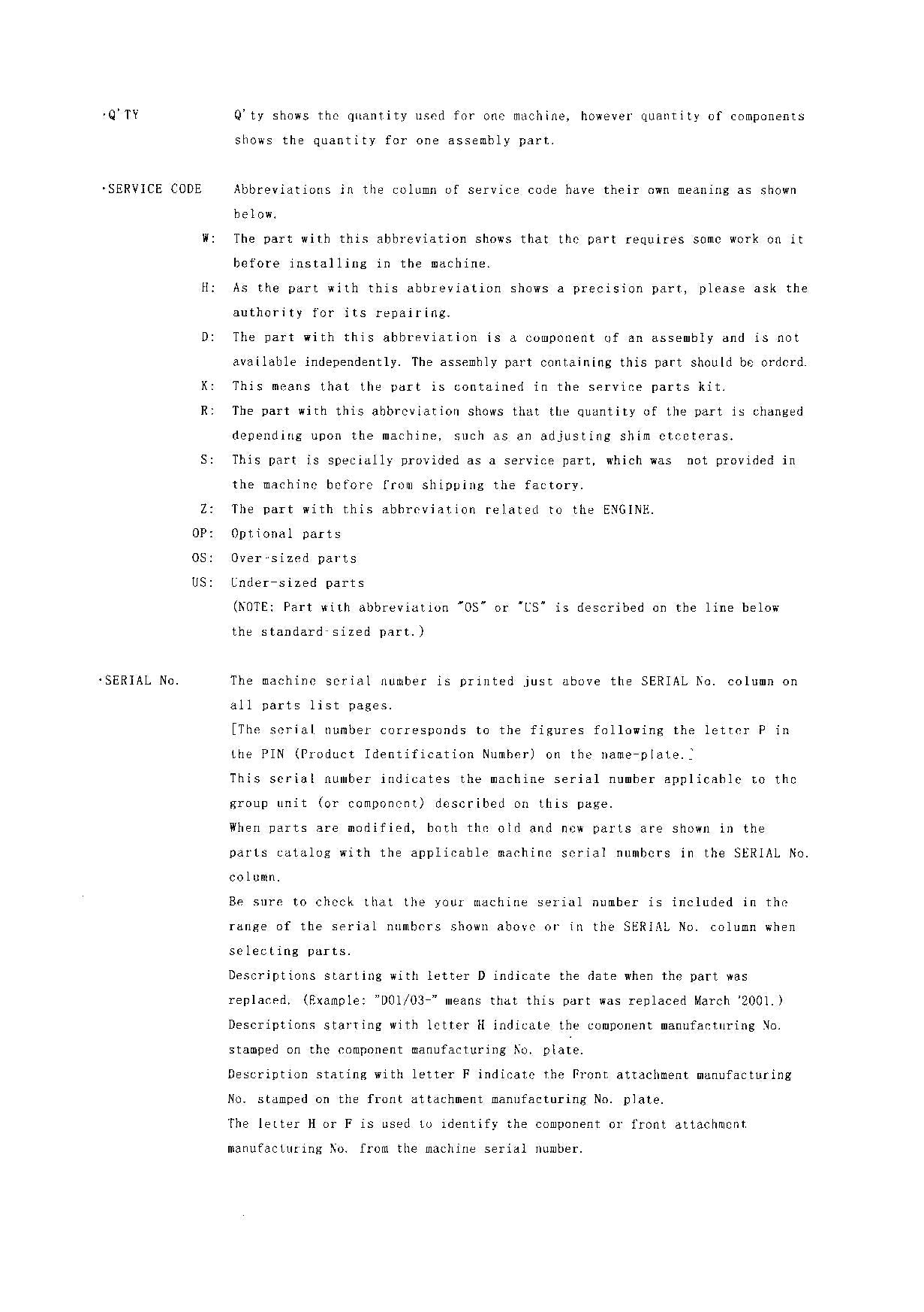 Hitachi LX230-5 Wheel Loader Parts Catalog Manual SN 003101-up