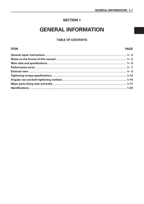 HITACHI 4BG1 ENGINE SERVICE MANUAL