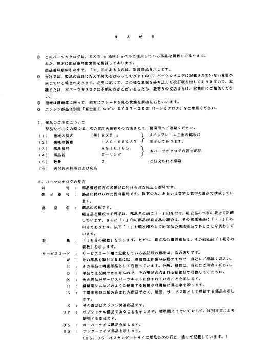 Manual del catálogo de piezas de la excavadora Hitachi EX5-2