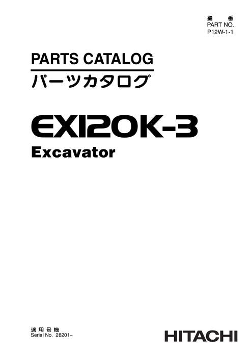 Manual del catálogo de piezas de la excavadora Hitachi EX120K-3