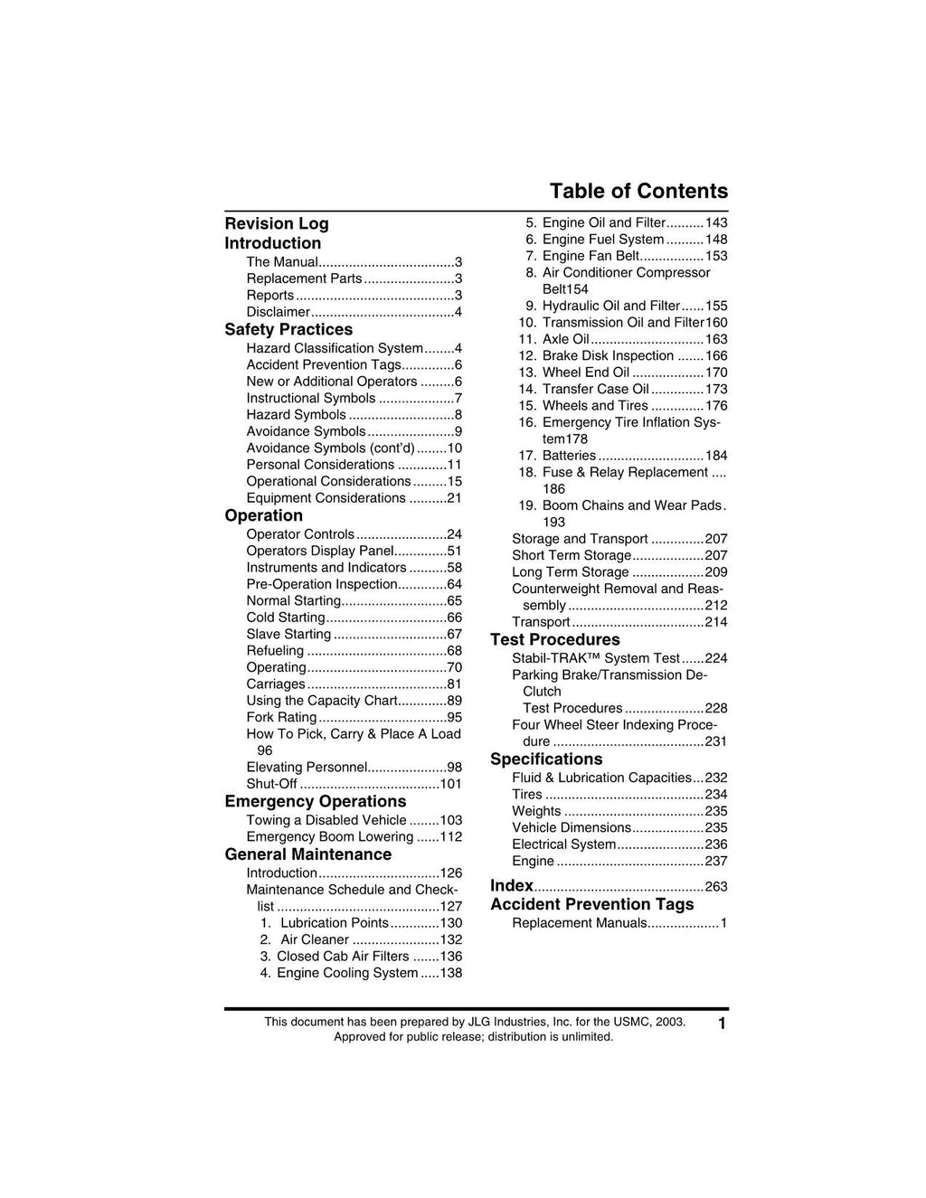 SKYTRAK MMV Telehandler Maintenance Operation Operators Manual 8990439