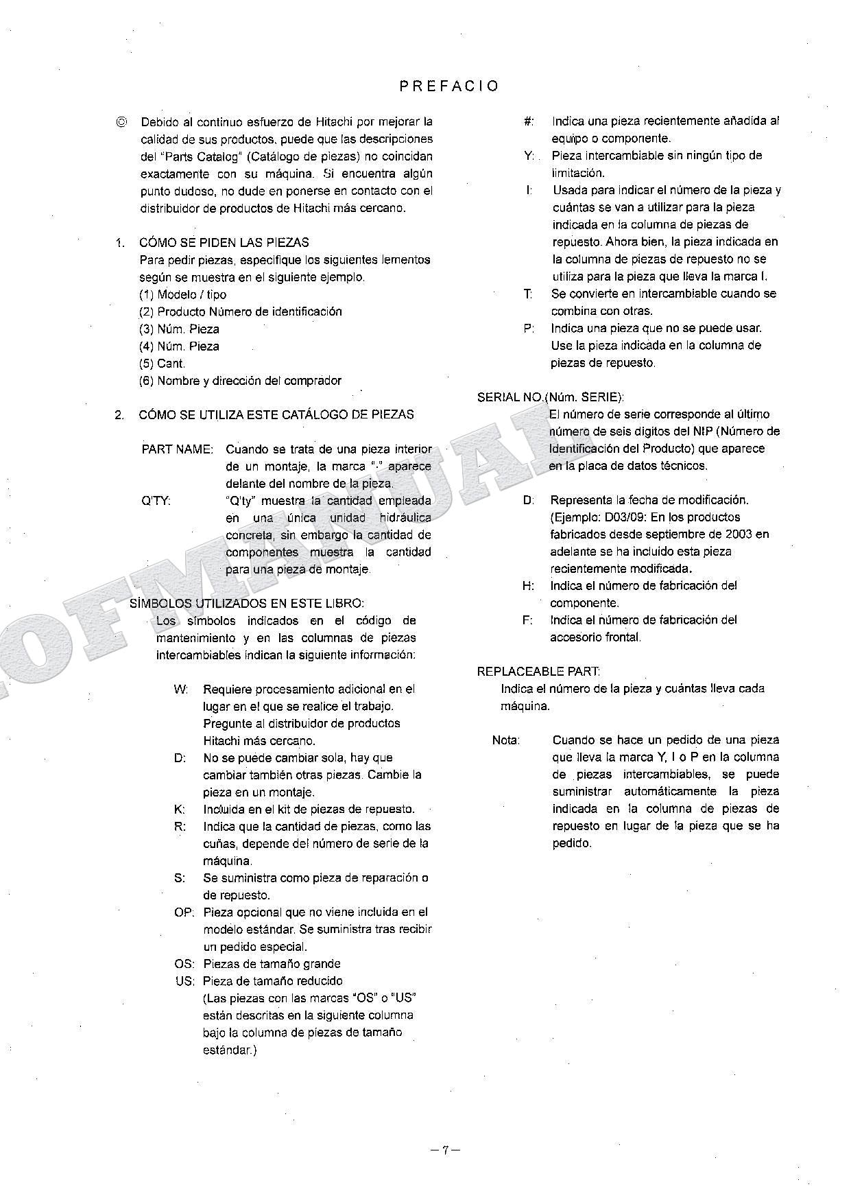 Manual del catálogo de piezas de la excavadora HITACHI ZX70 70LC 80 80LCK 80SB 80SBLC Equip Comp