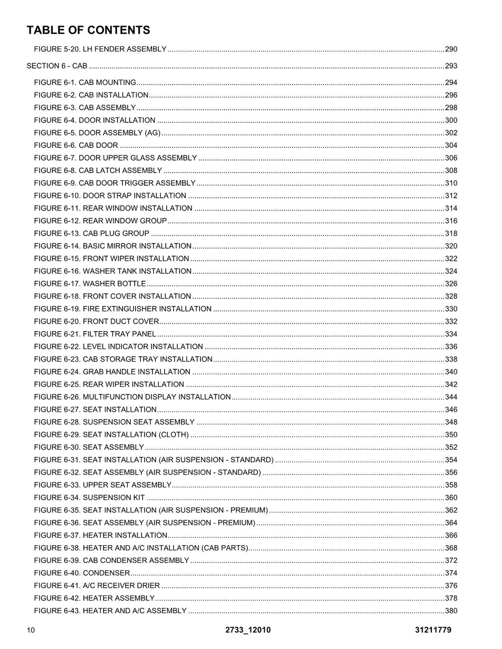 JLG 12010 2733 Telehandler Parts Catalog Manual 31211779