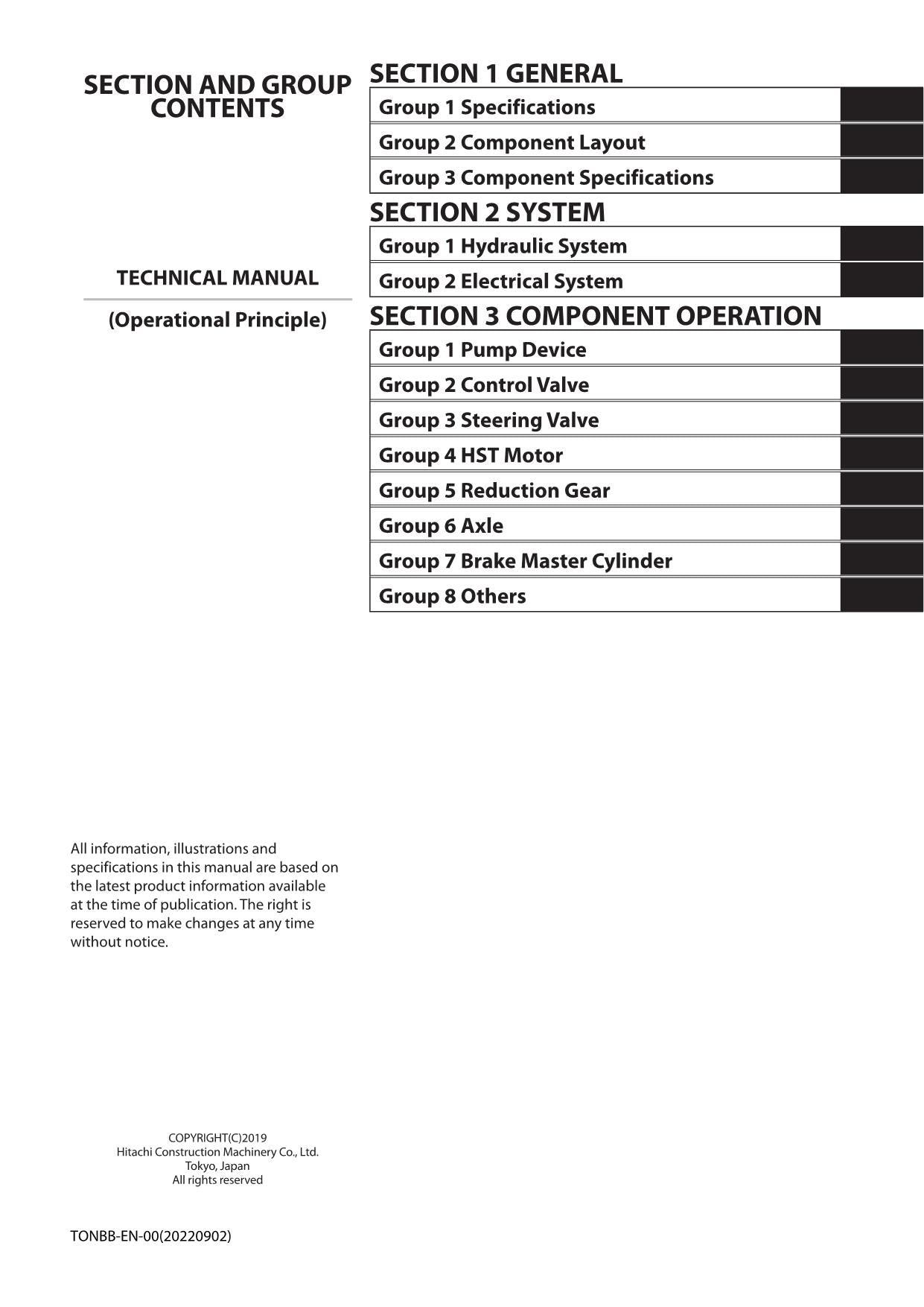 Hitachi ZW30-5B Wheel Loader Technical Manual Operational Principle