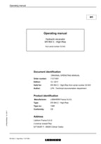 Liebherr ER954 C - High-Rise Excavator Operators manual