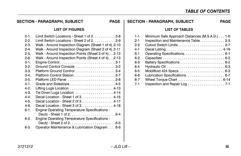 LIFTLUX 245-12 Scissor Lift Maintenance Operation Operators Manual