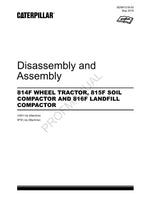 Manual de servicio de desmontaje y montaje del compactador Caterpillar 814F TRACTOR 815F 816F