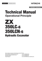 Hitachi ZX350LC-6 Excavator Operational Principle Service manual TODDQ50-EN-00