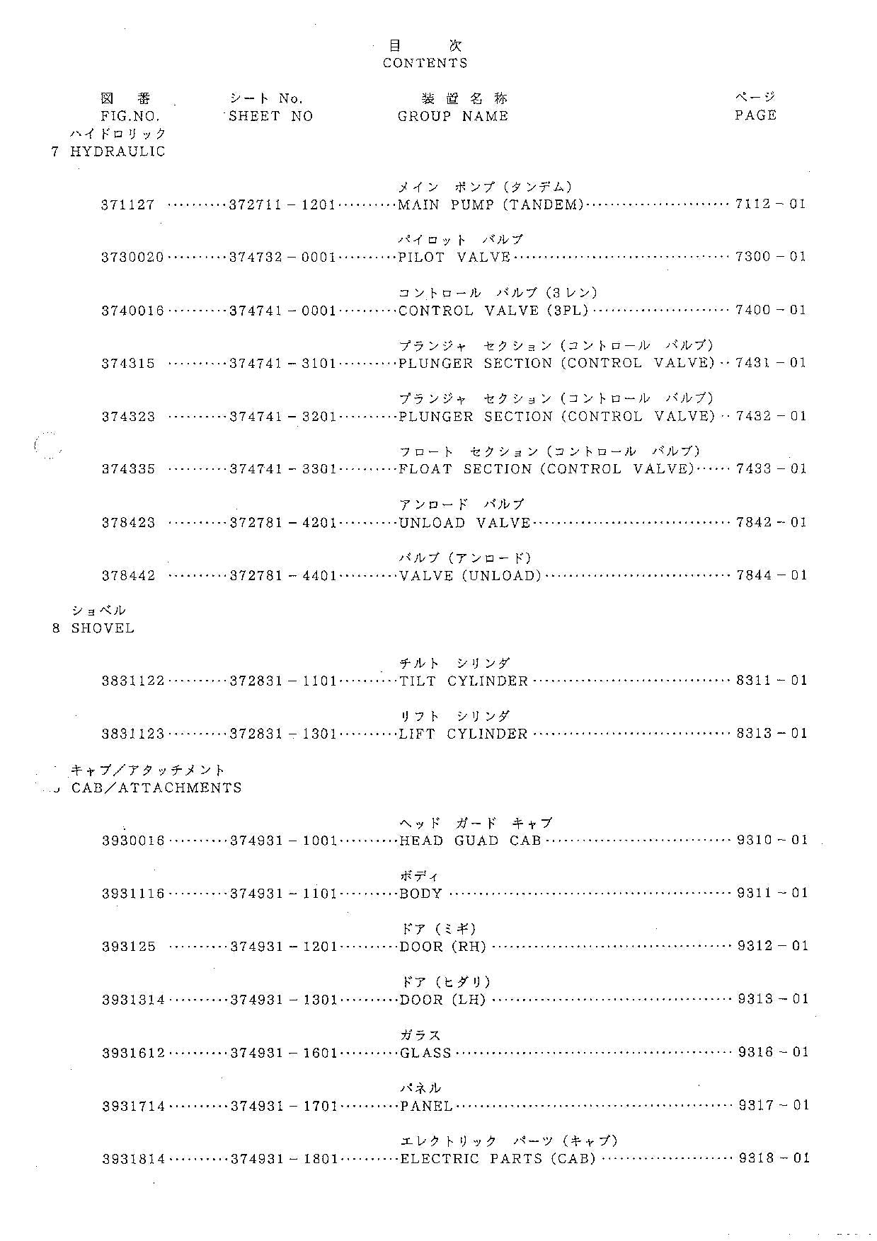 Hitachi FL365 Wheel Loader Equipment Component Parts Catalog Manual
