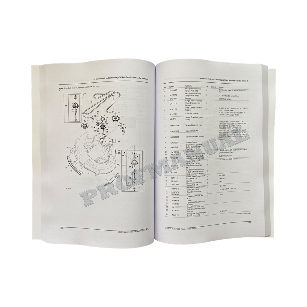 CATÁLOGO DE PIEZAS DEL TRACTOR JOHN DEERE X300 MANUAL + ¡BONIFICACIÓN!