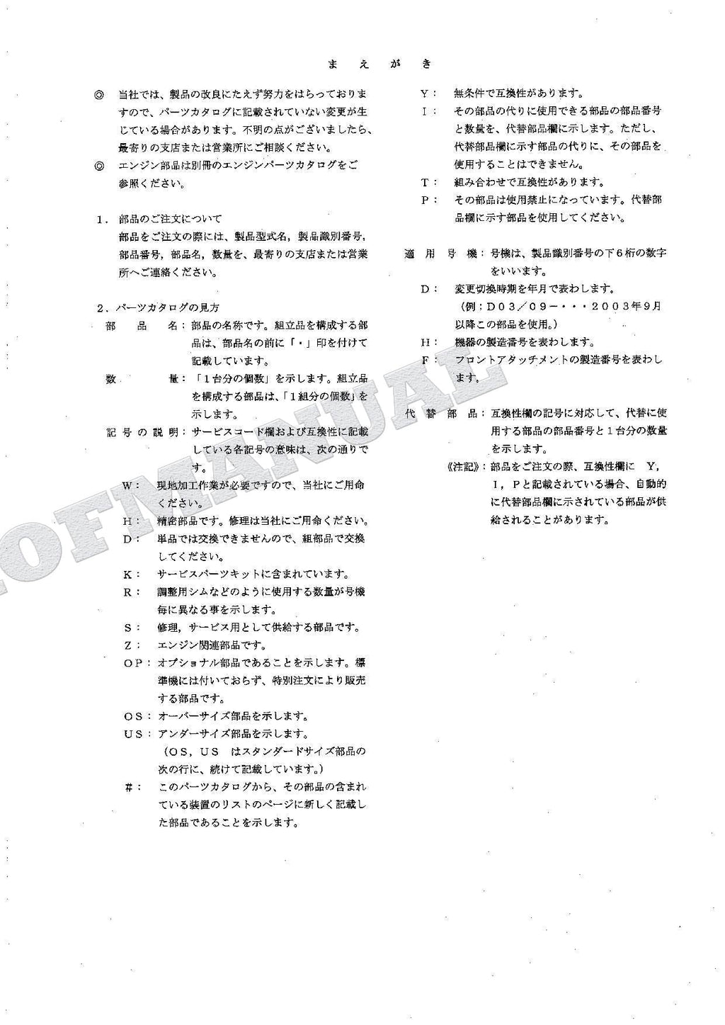 HITACHI ZAXIS ZX75UR Excavator Parts Catalog Manual