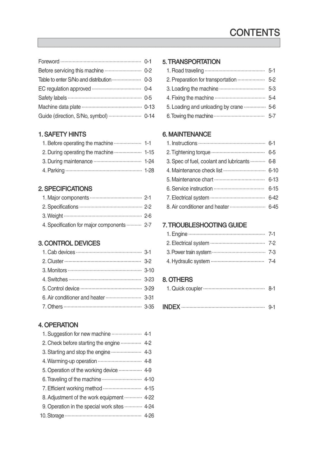 Hyundai HL730-9S WHEEL LOADER Operators Maintenance Manual