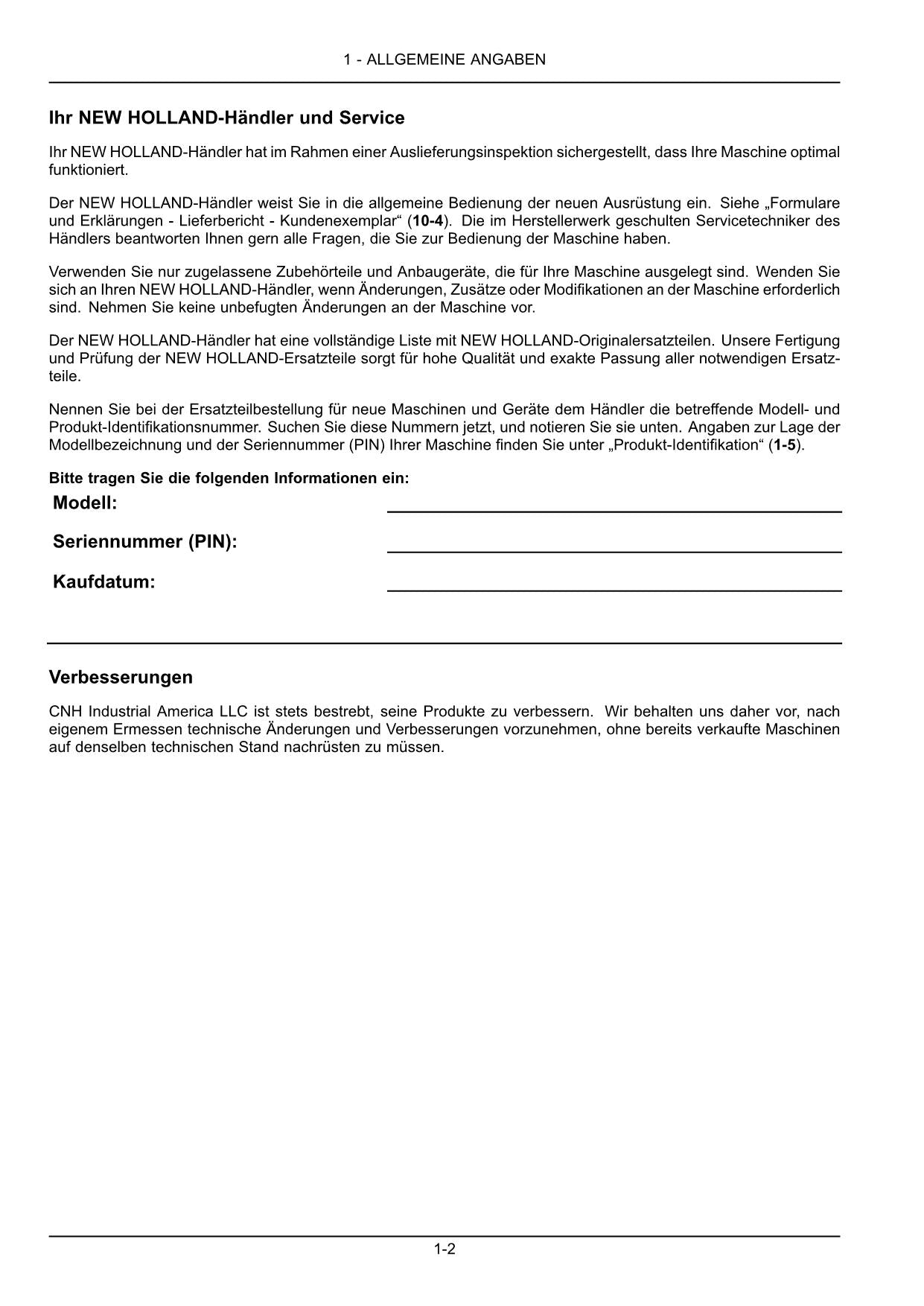 New Holland Roll Belt 150 180 Rundballenpresse Betriebsanleitung