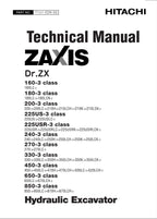 HITACHI ZAXIS Dr. ZX 450-3 650-3 850-3 Class Excavator Technical Manual