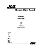 JLG 450AJ HC3 Boom Lift  Parts Catalog Manual