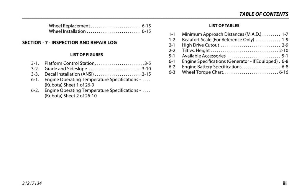 JLG 3369LE 4069LE M3369 M4069 Boom Lift Maintenance Operation Operators Manual