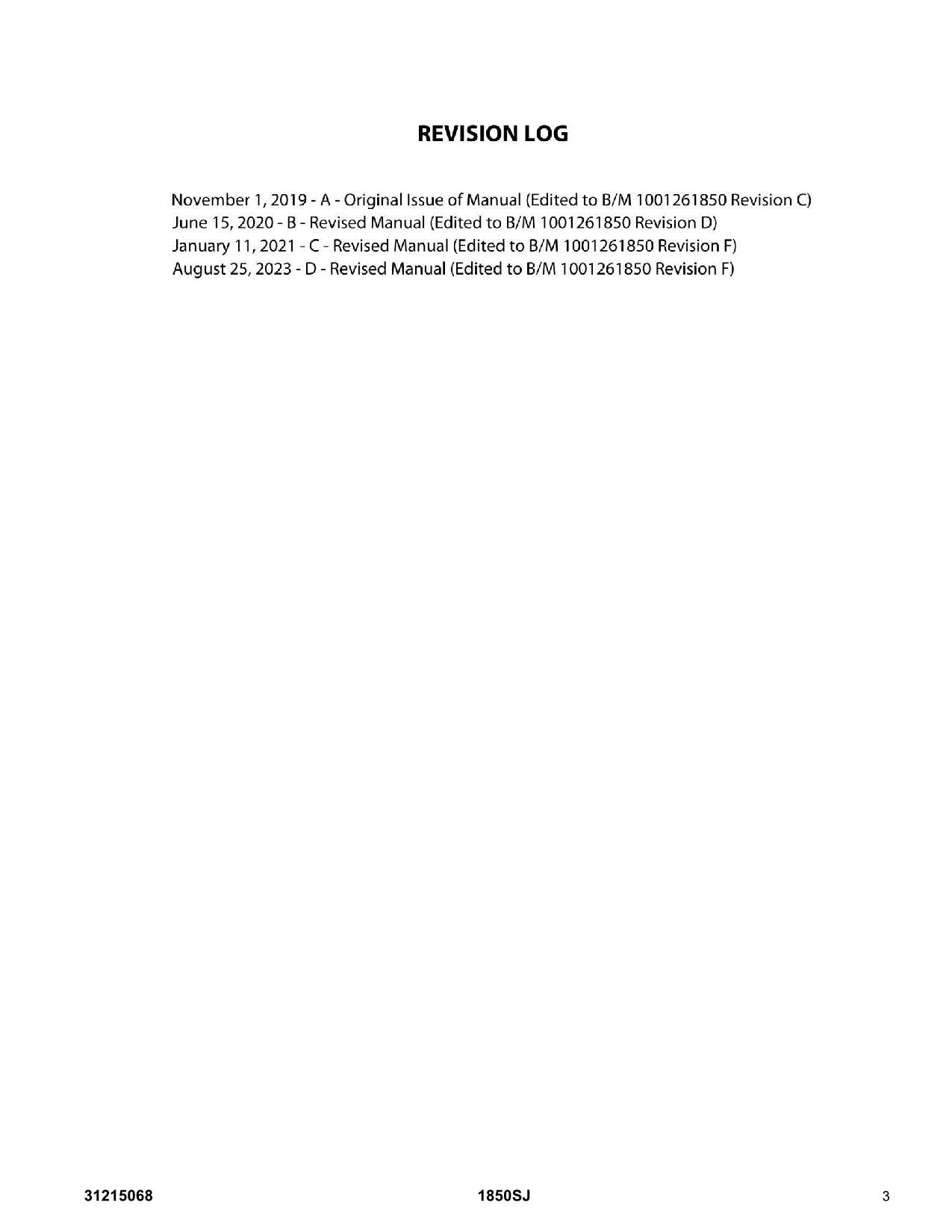 Manual del catálogo de piezas del elevador de pluma JLG 1850SJ 31215068