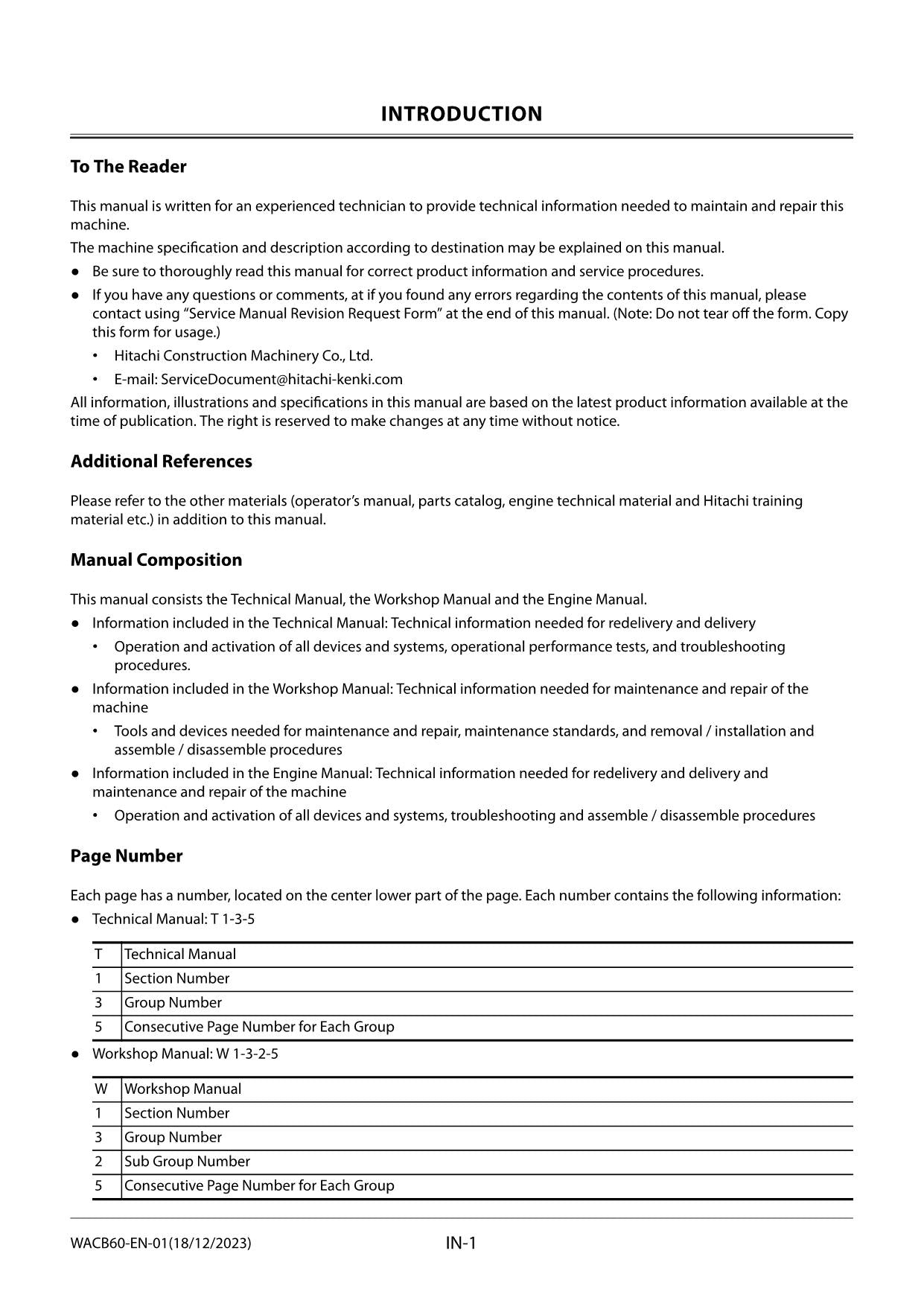 Manual de servicio y reparación de la excavadora Hitachi ZX26U-5N