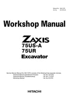 HITACHI ZAXIS ZX75US-A ZX75UR Excavator Workshop Service Manual