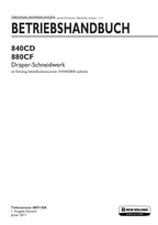 New Holland 840CD 880CF Draper Schneidwerk Betriebsanleitung Ab YHH042800