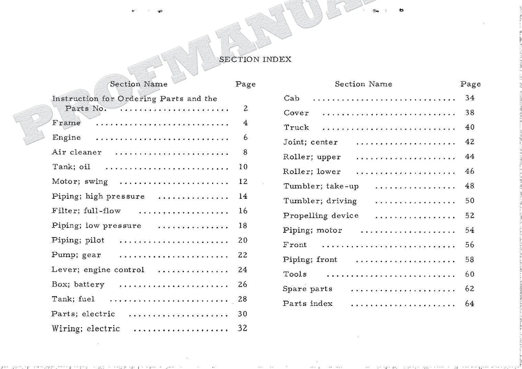HITACHI UH05D Excavator Parts Catalog Manual