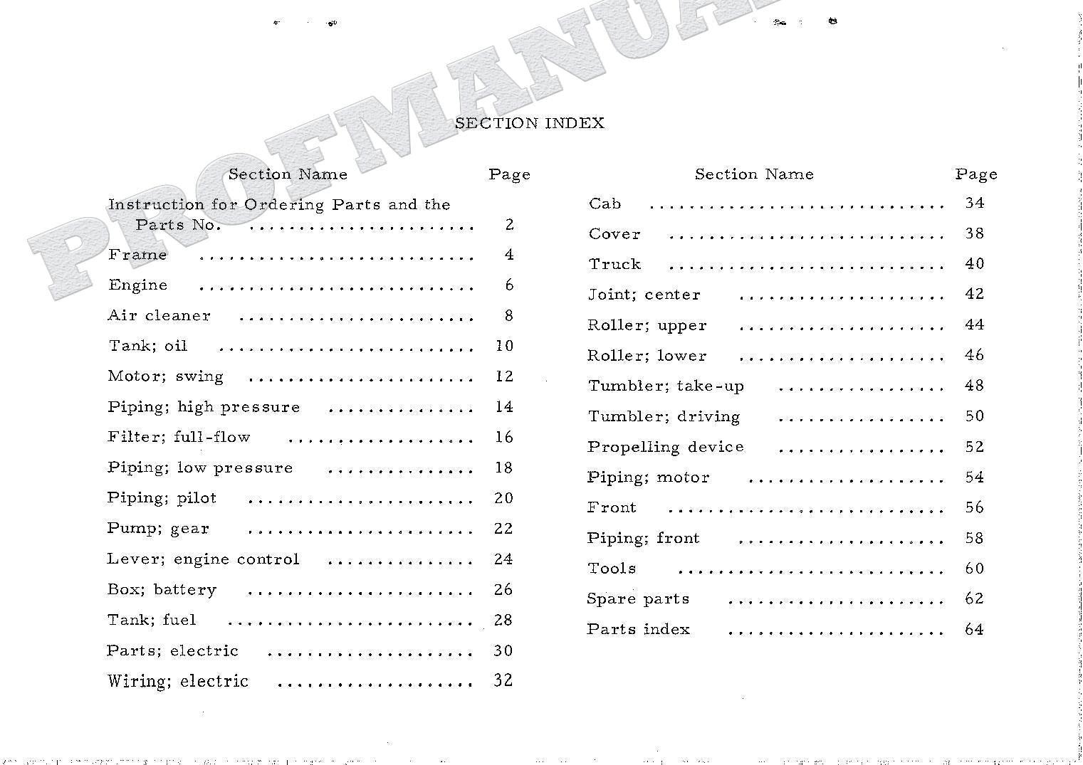 HITACHI UH05D Excavator Parts Catalog Manual