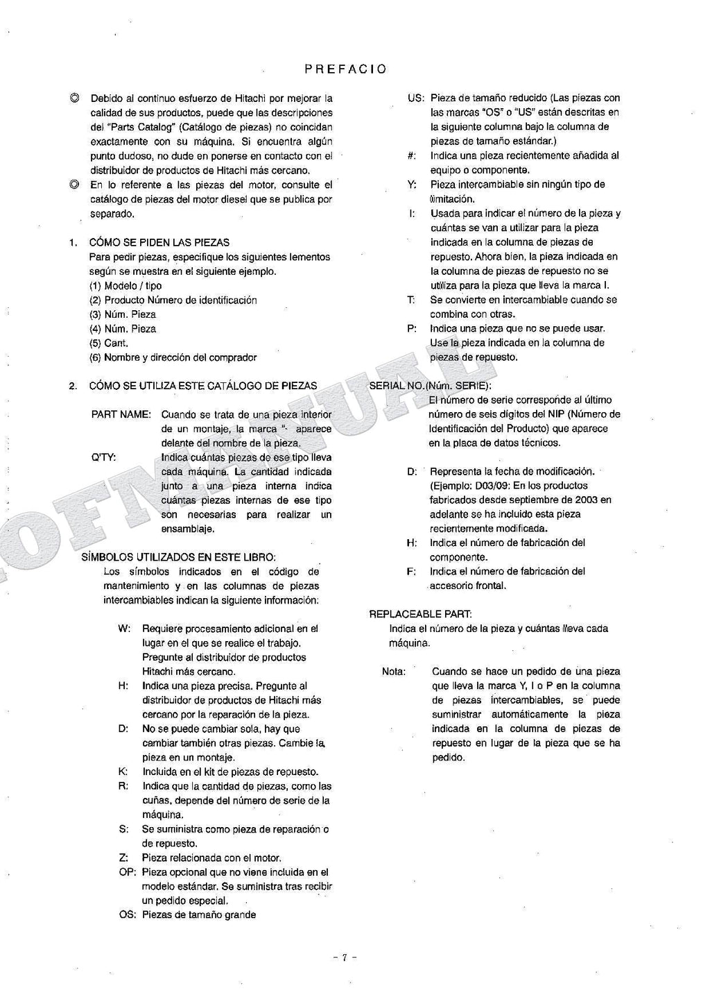 HITACHI ZAXIS ZX180LC ZX180LCN Excavator Parts Catalog Manual