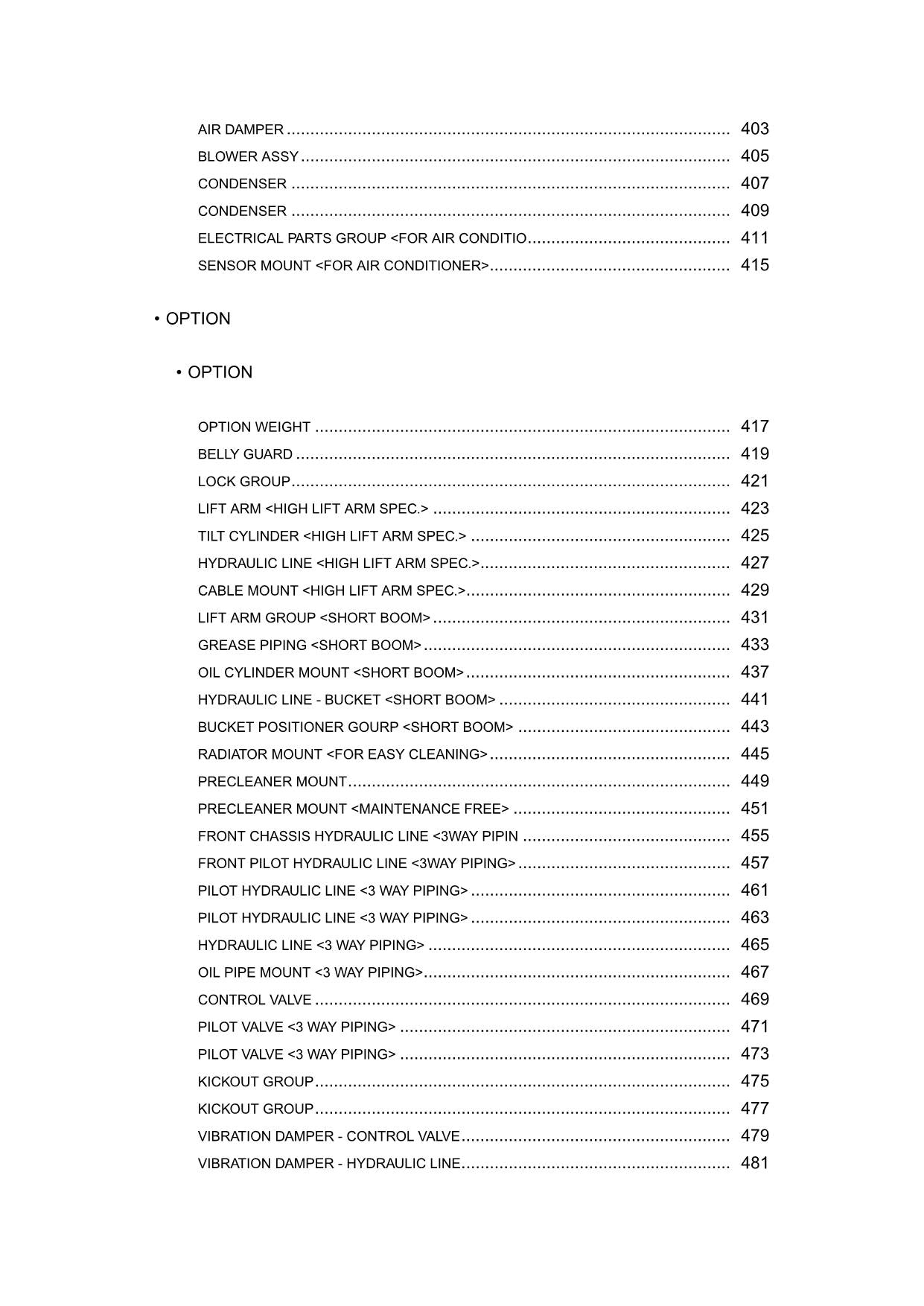 Hitachi ZW550-G Wheel Loader Parts Catalog Manual SN 0201-up