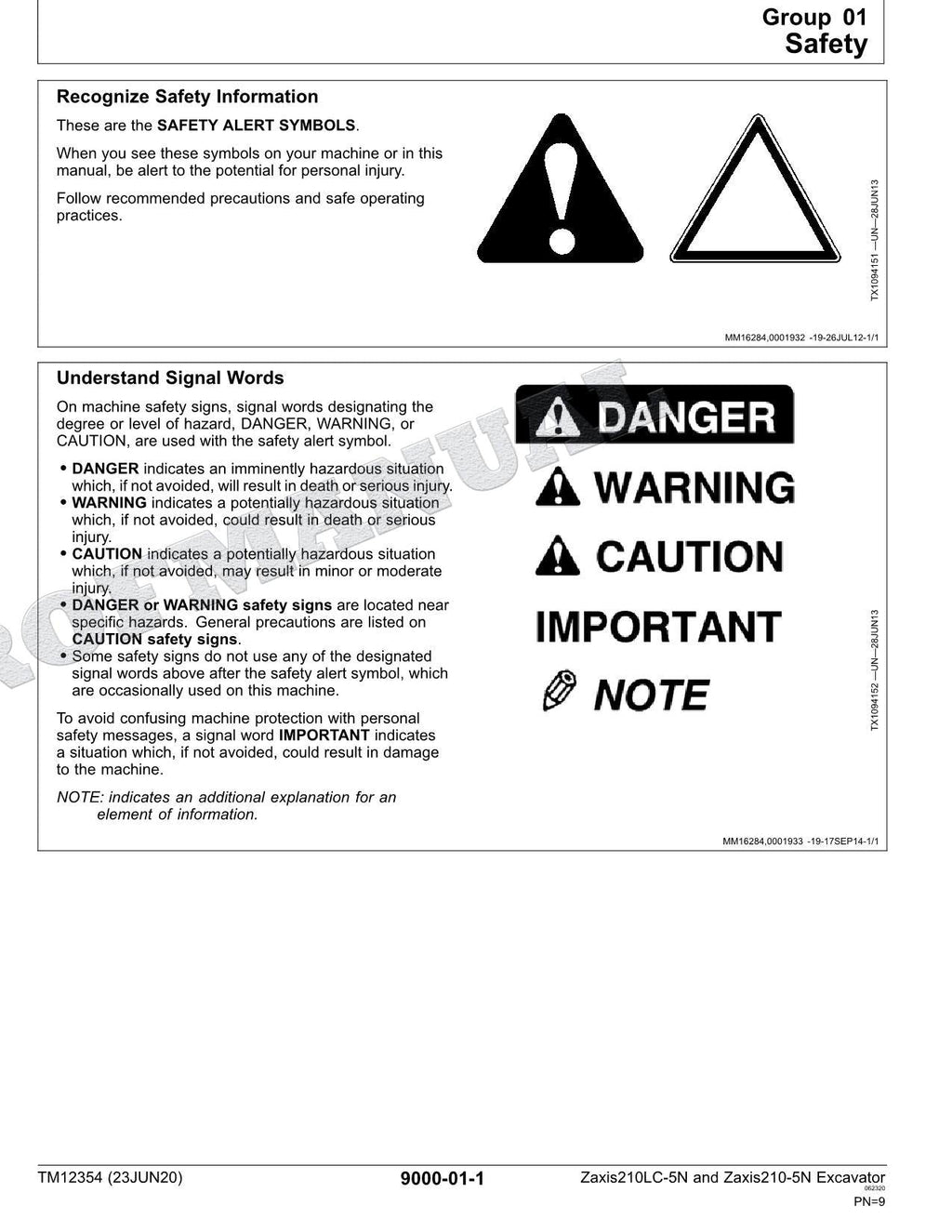 HITACHI ZX 210LC-5N 210-5N Excavator Operation Test Service manual