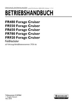 New Holland FR780 FR920 FORAGE CRUISER Feldhäcksler Betriebsanleitung