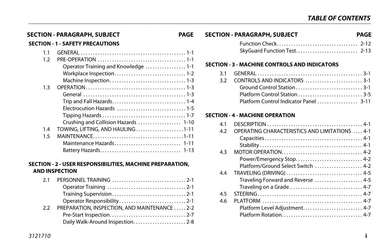 Manual del operador de plataformas elevadoras JLG E600 E600J E600JP M600 M600J M600JP 3121710