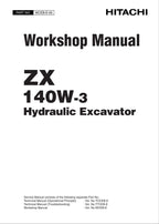 HITACHI ZAXIS ZX140W-3 Excavator Workshop Service Manual
